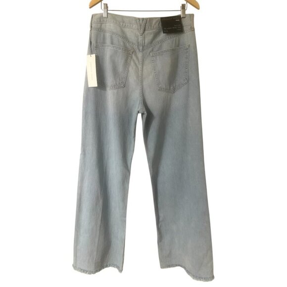 New Veronica Beard Taylor Relaxed Wide Leg High Rise Jeans 31 In Aire Wash Blue - Picture 7 of 15